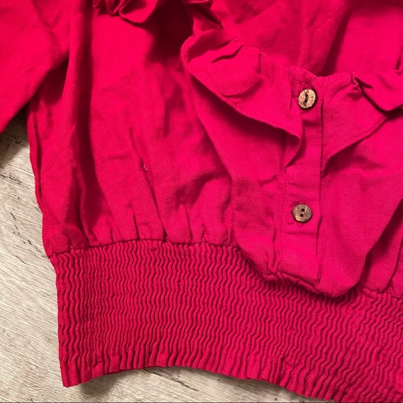 NWOT Zara daisy red crop top with puffed sleeves - Picture 9 of 10